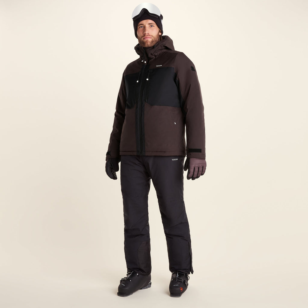 Avoriaz Mens Performance Waterproof Insulated Ski Jacket - Chocolate Brown - Image 2