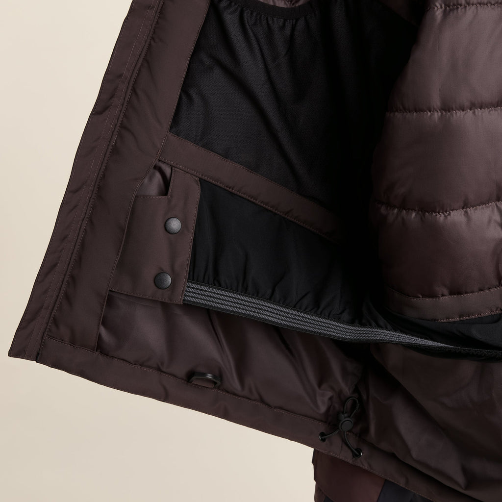 Avoriaz Mens Performance Waterproof Insulated Ski Jacket - Chocolate Brown - Image 18
