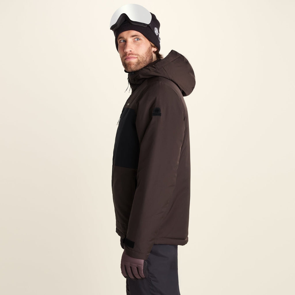 Avoriaz Mens Performance Waterproof Insulated Ski Jacket - Chocolate Brown - Image 4