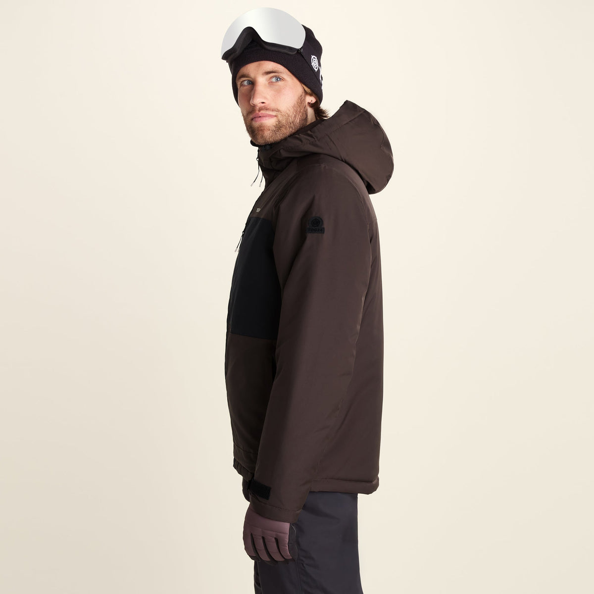 Avoriaz Mens Performance Waterproof Insulated Ski Jacket - Chocolate Brown - Image 4