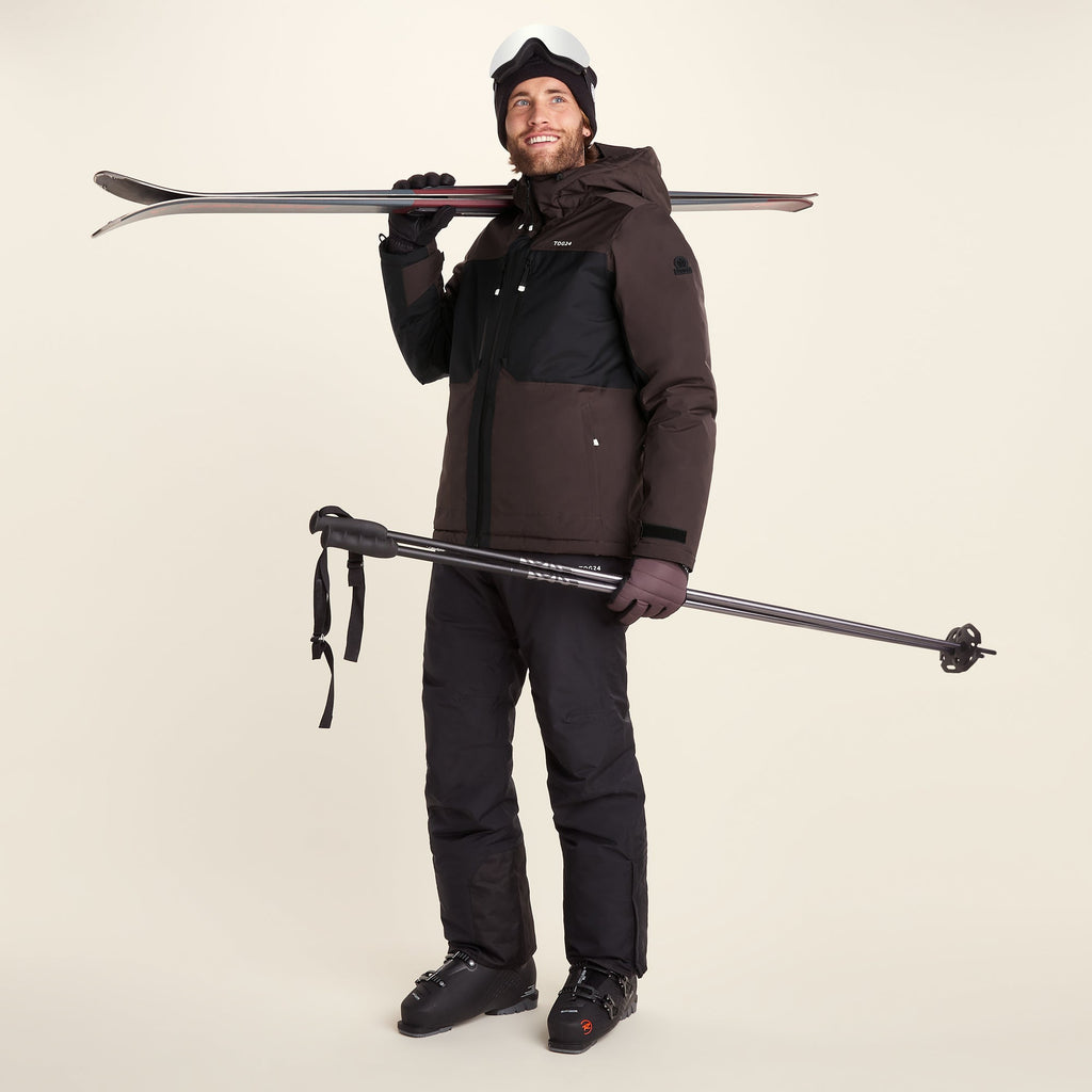 Avoriaz Mens Performance Waterproof Insulated Ski Jacket - Chocolate Brown - Image 5