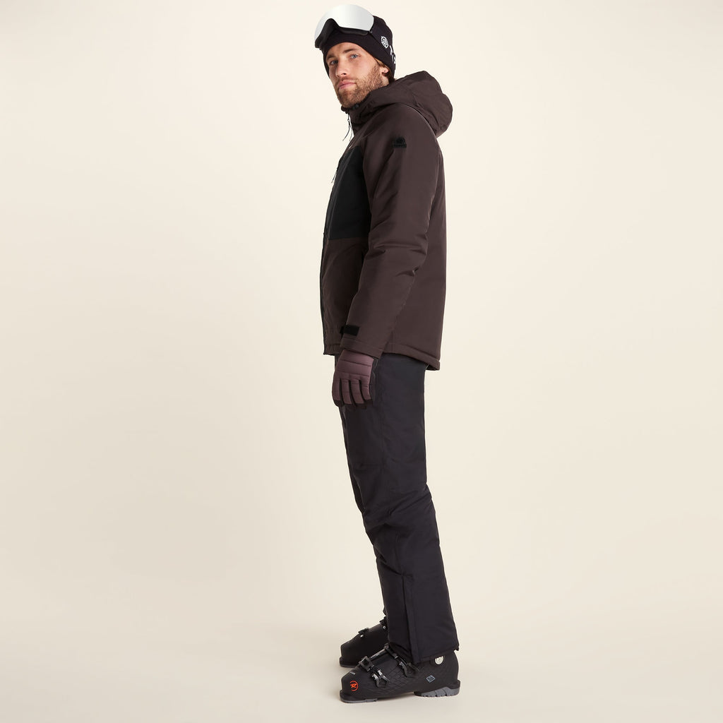 Avoriaz Mens Performance Waterproof Insulated Ski Jacket - Chocolate Brown - Image 6