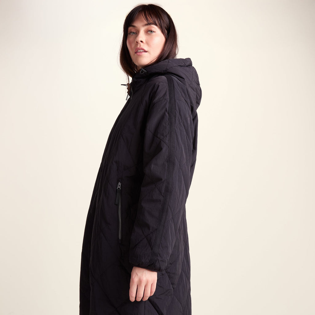 Banton Womens Oversized Shower Resistant Insulated Jacket - Black - Image 7