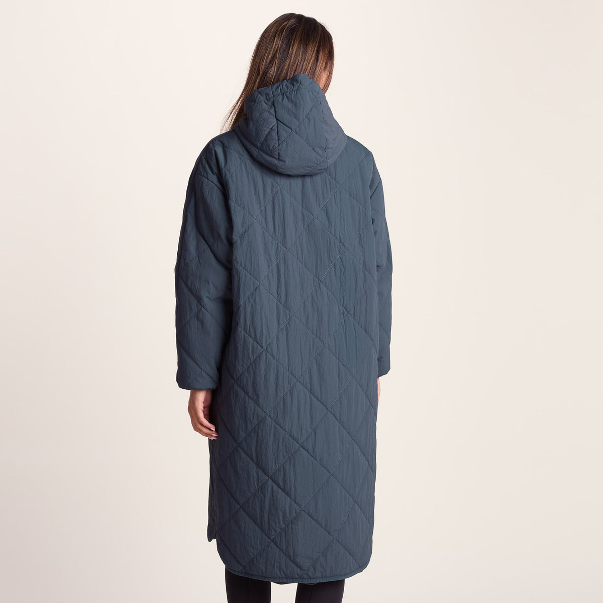 Banton Womens Oversized Shower Resistant Insulated Jacket - Washed Blue - Image 4