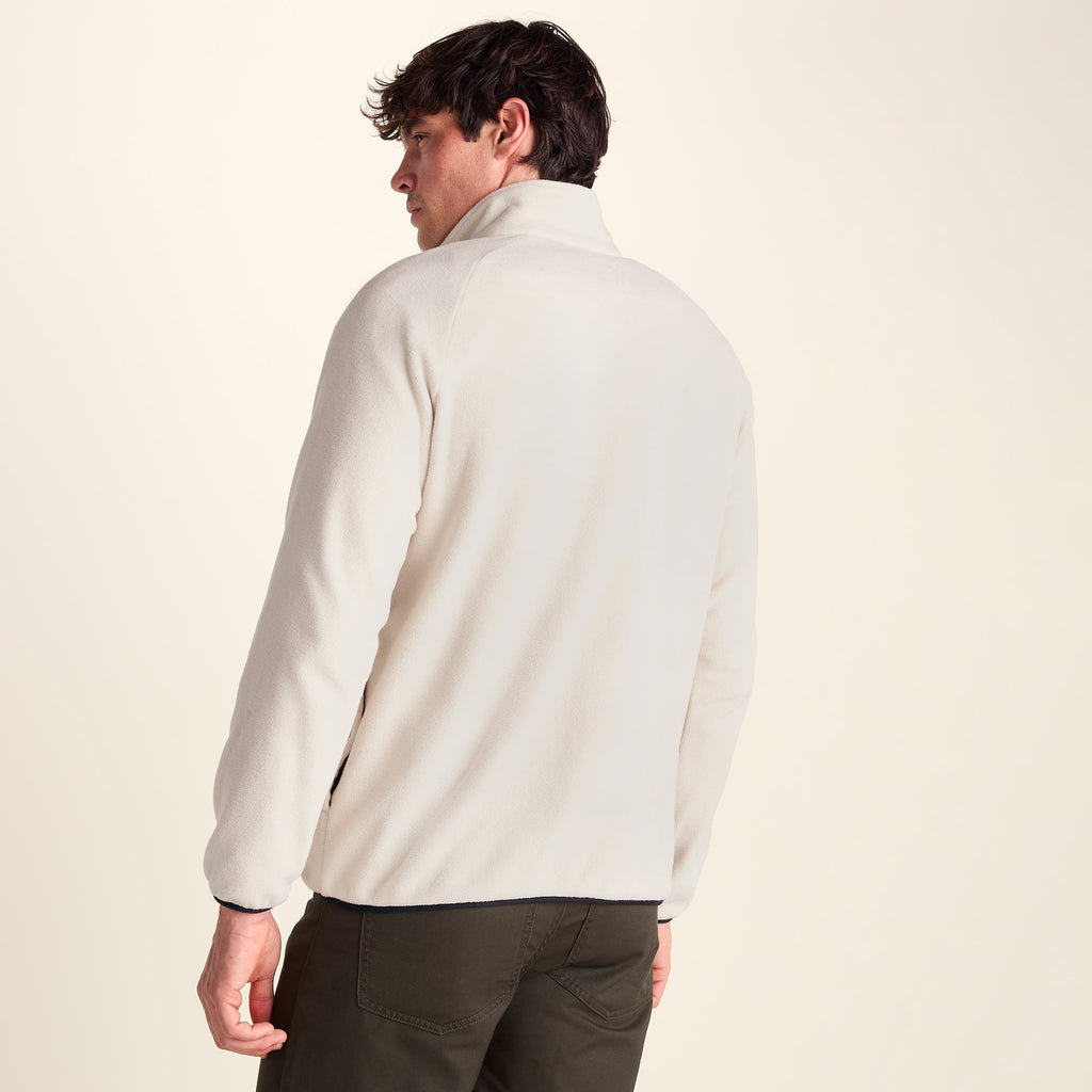 Barker Mens Midweight Microfleece Half Zip Pullover - Buttercream - Image 4