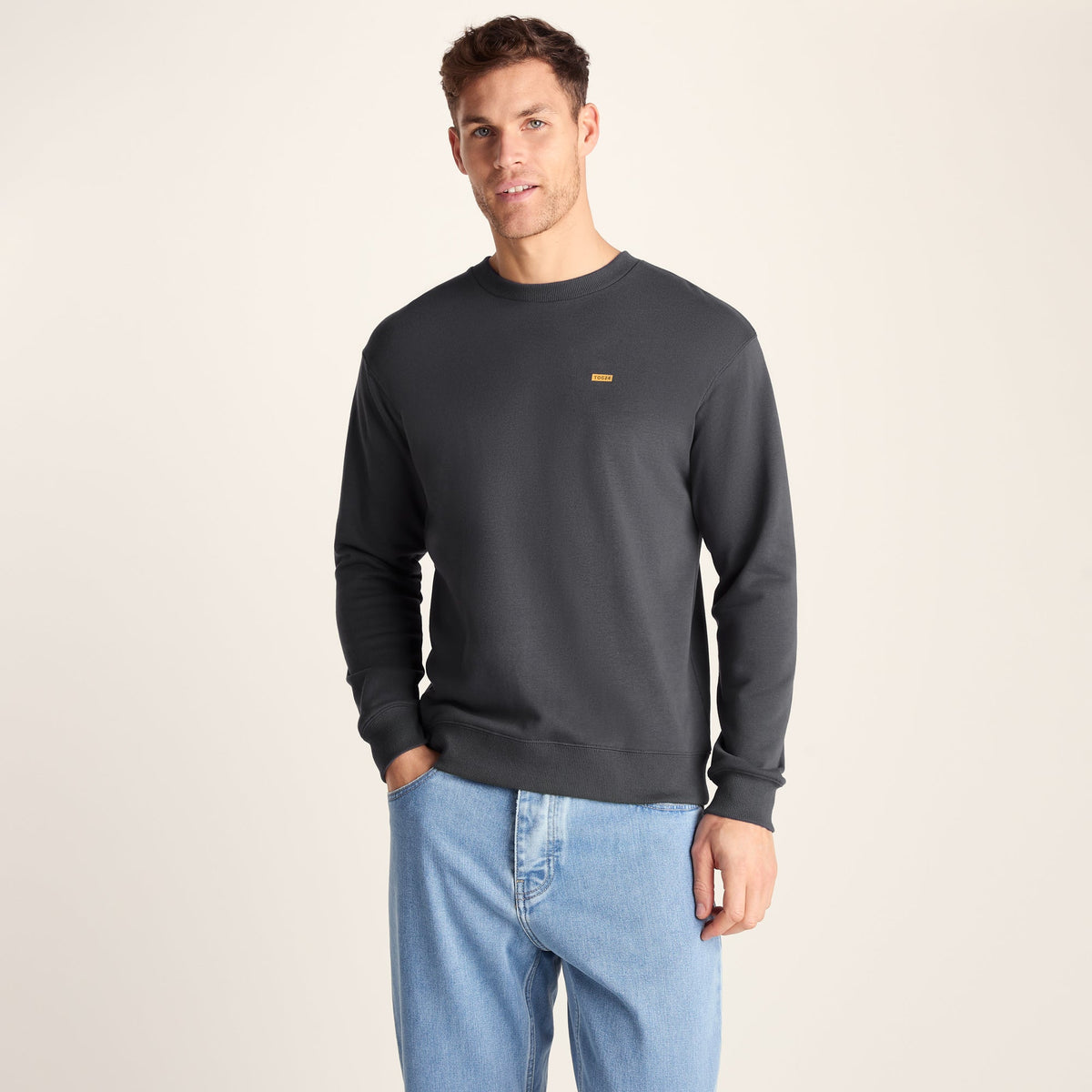 Barnaby Mens Relaxed Fit Supersoft Sweat - Deep Slate