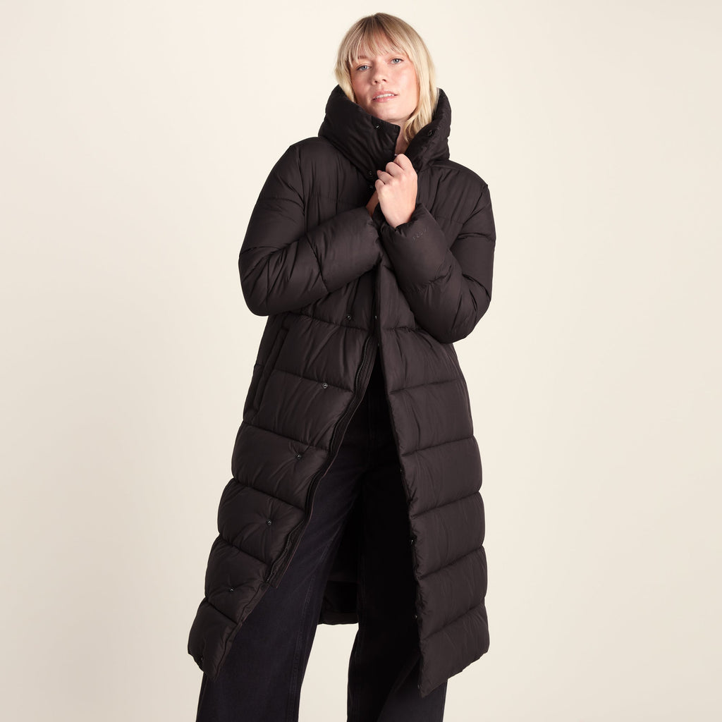 Bartlett Womens Longline Insulated Padded Coat - Chocolate Brown