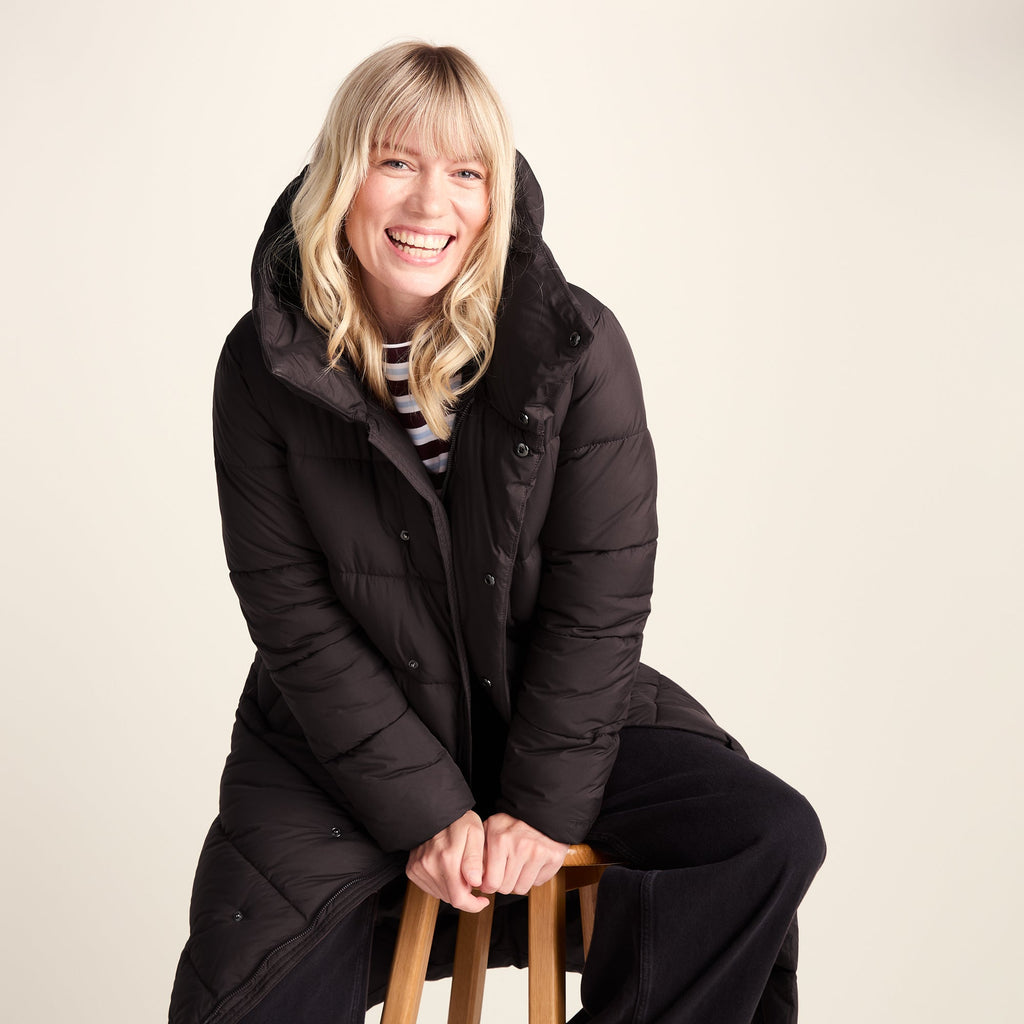 Bartlett Womens Longline Insulated Padded Coat - Chocolate Brown - Image 5