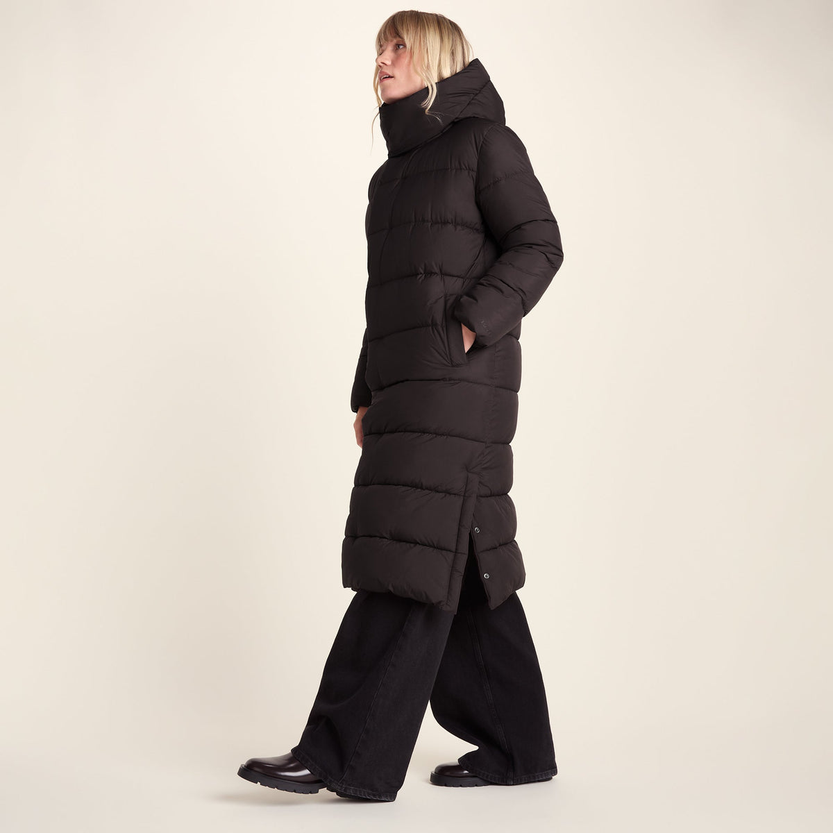 Bartlett Womens Longline Insulated Padded Coat - Chocolate Brown - Image 7