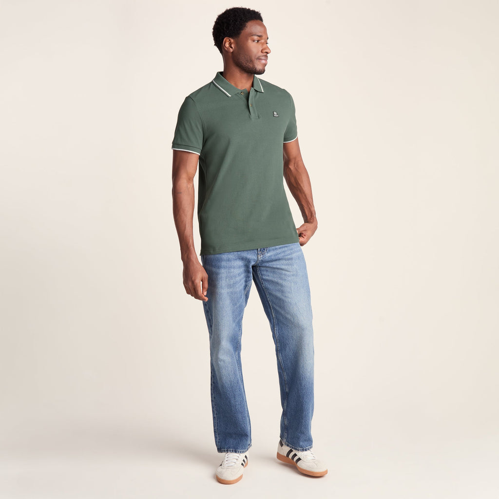 Binsoe Mens 100% Cotton Supersoft Polo Shirt - Light Forest - Image 3