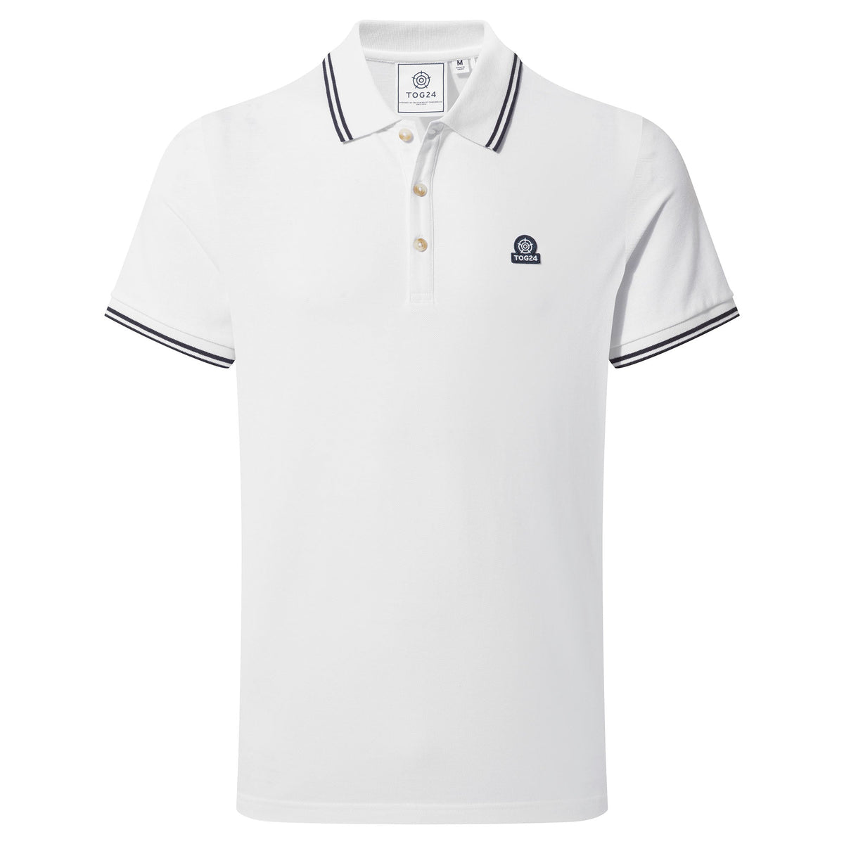 Biston Mens 100% Cotton Pique Polo Shirt - Optic White - Image 7