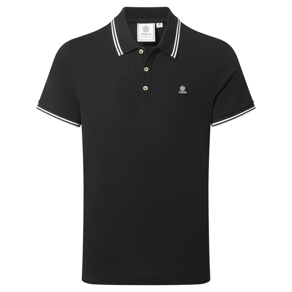 Biston Mens 100% Cotton Pique Polo Shirt - Black - Image 6