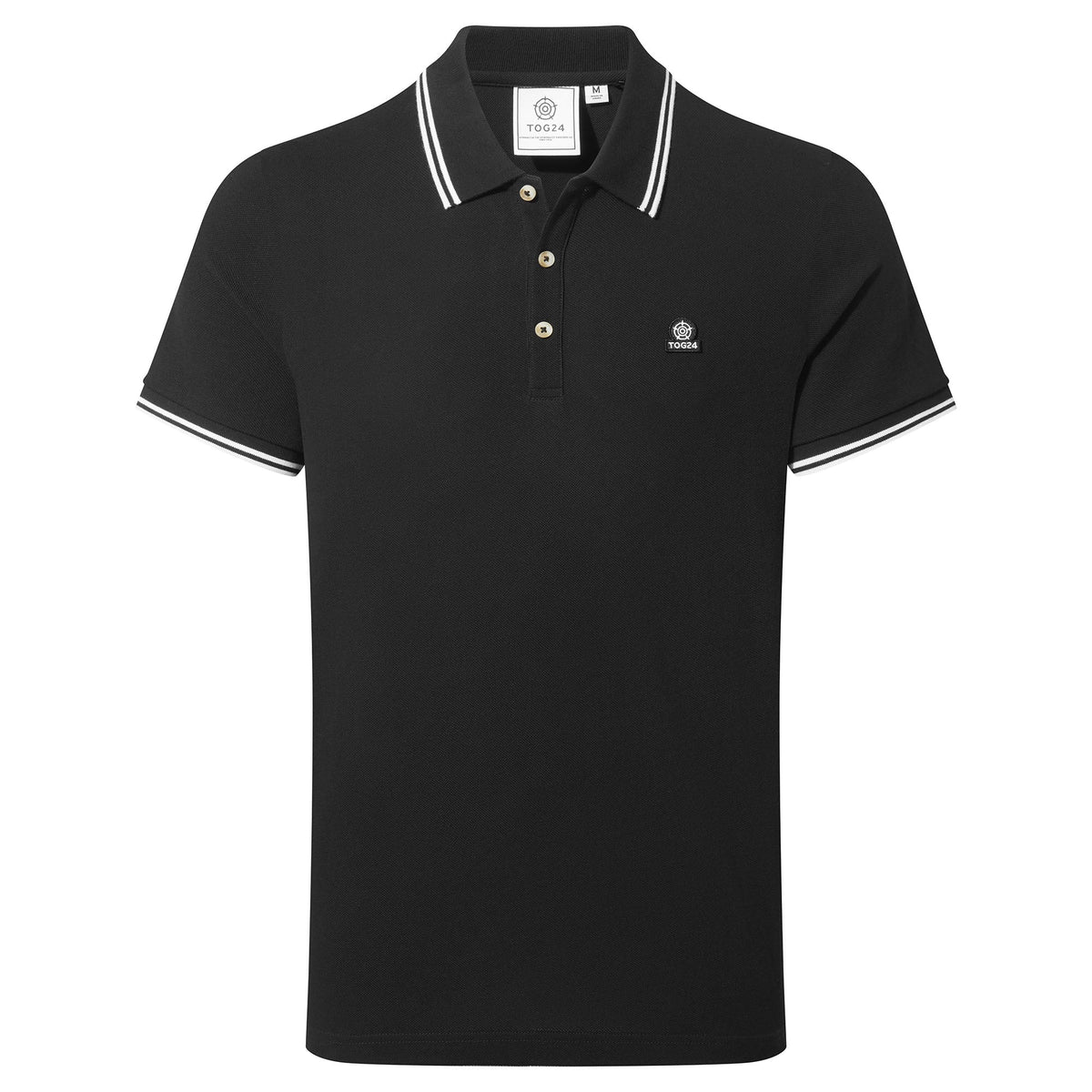 Biston Mens 100% Cotton Pique Polo Shirt - Black - Image 6