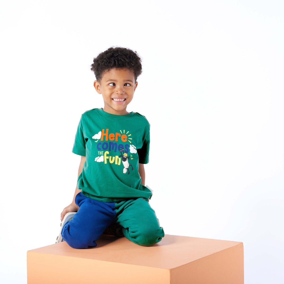 Boreray Kids Shaun the Sheep T-Shirt - Jungle Green - Image 2