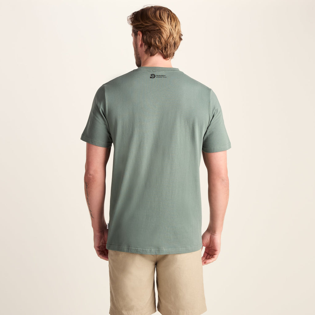 Botanical Mens Relaxed Fit Supersoft T-shirt - Light Forest - Image 3