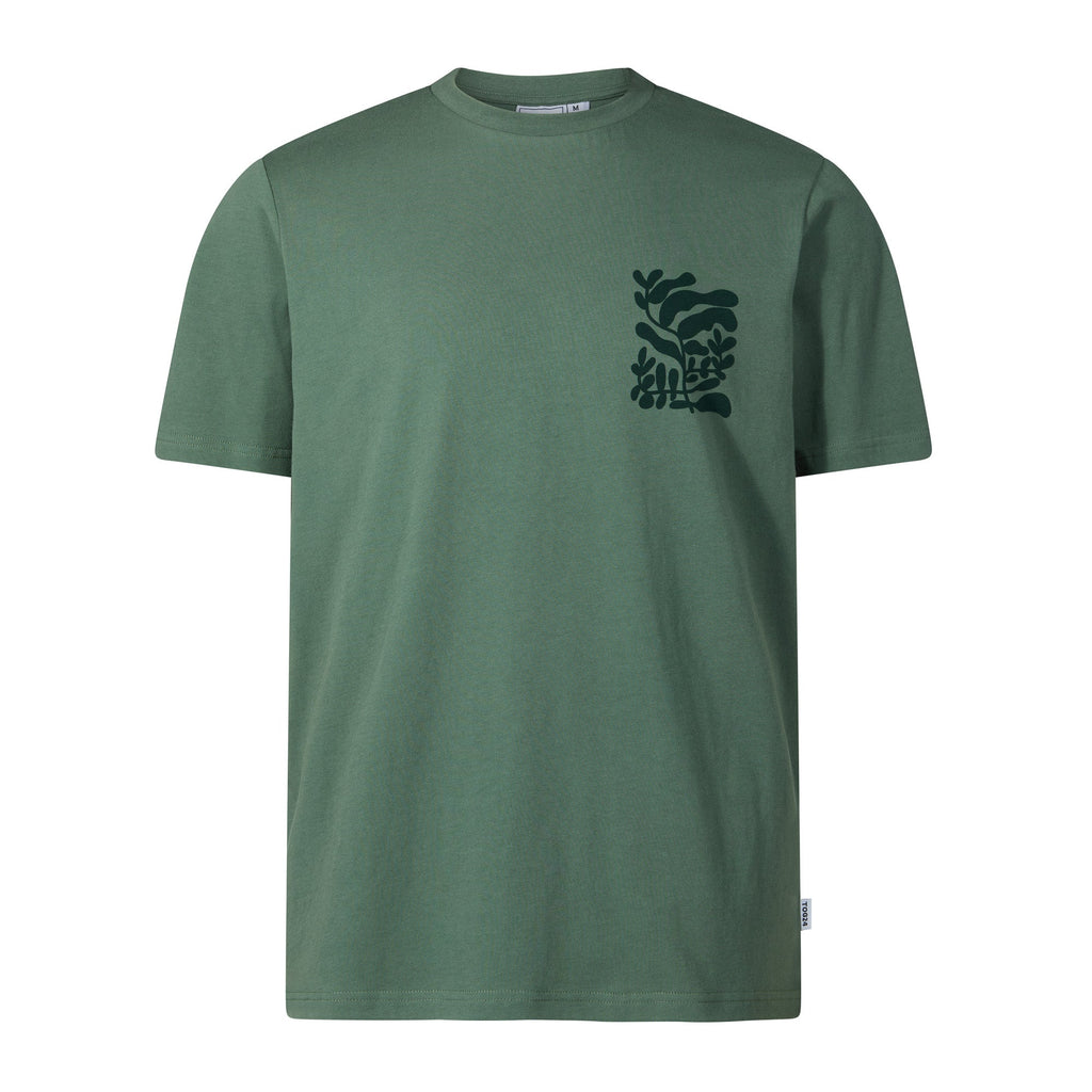 Botanical Mens Relaxed Fit Supersoft T-shirt - Light Forest - Image 6