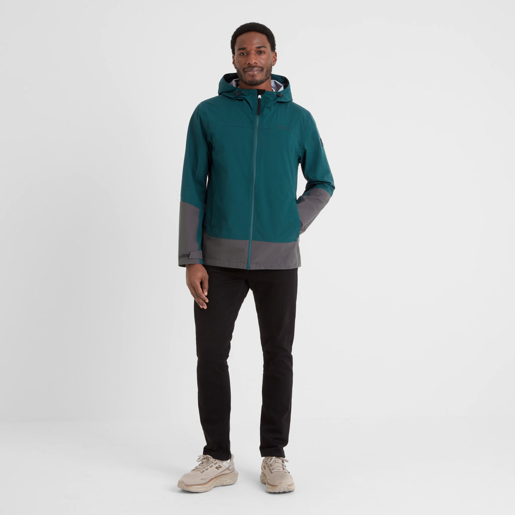 Bowston Mens Performance Waterproof Jacket - Petrol Green - Image 5