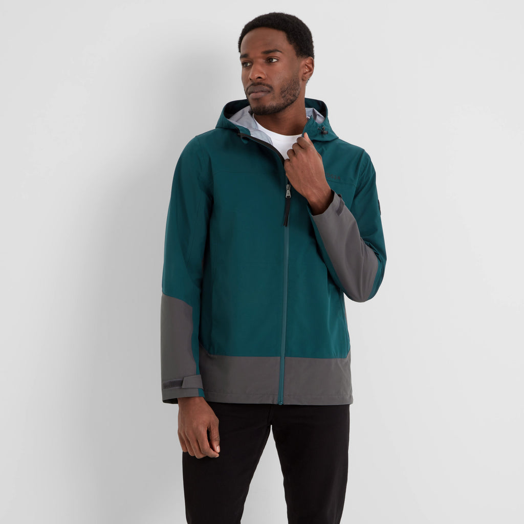 Bowston Mens Performance Waterproof Jacket - Petrol Green - Image 7