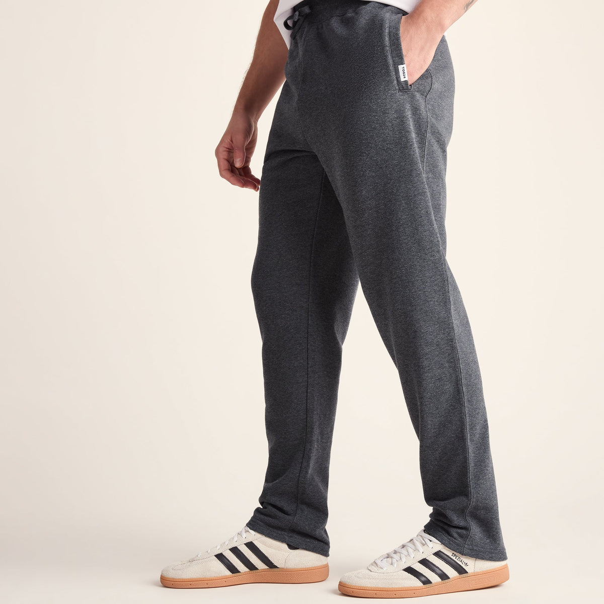 Bradley Mens Sweat Pants - Dark Grey Marl - Image 5