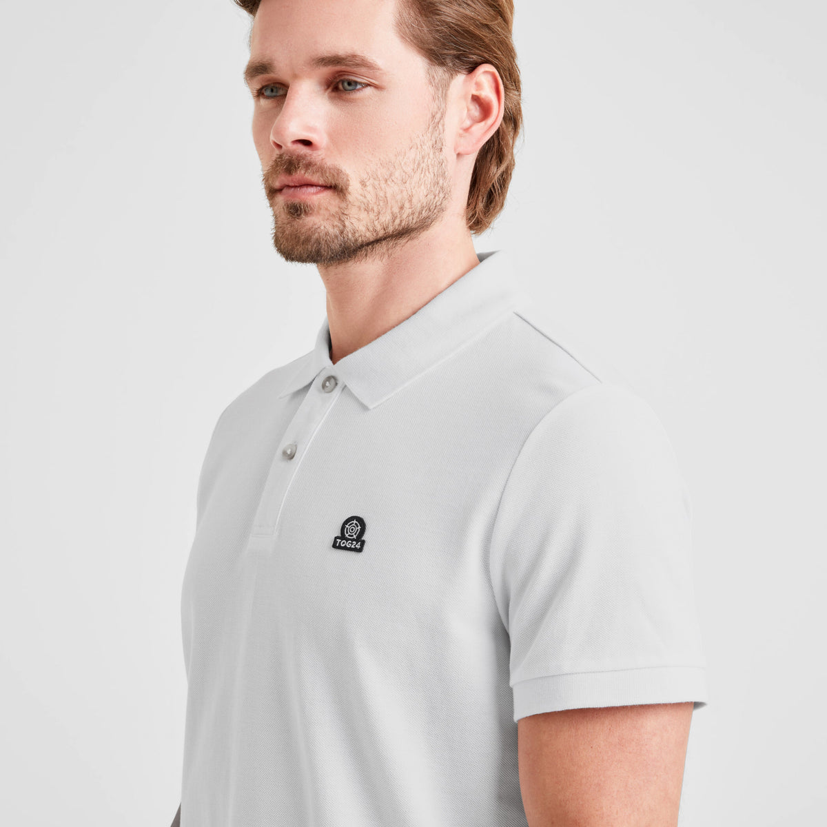 Braunton Mens 100% Cotton Pique Polo Shirt - Optic White - Image 5
