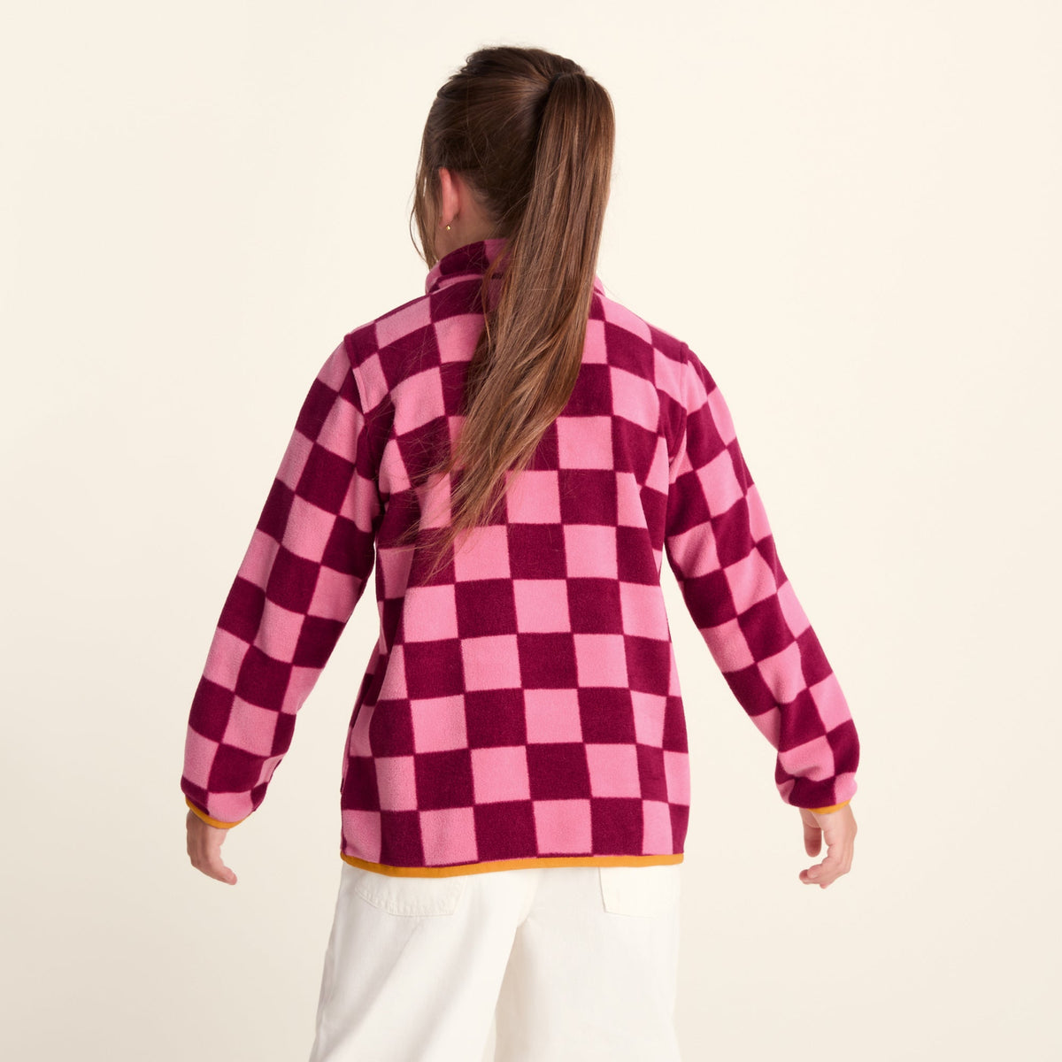 Brecknock Kids Shaun the Sheep Fleece Zip Neck - Candy Floss/Beetroot Red - Image 3