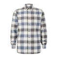 Bryson Mens Brushed Flannel Check Shirt - Ash Brown Check - Image 7