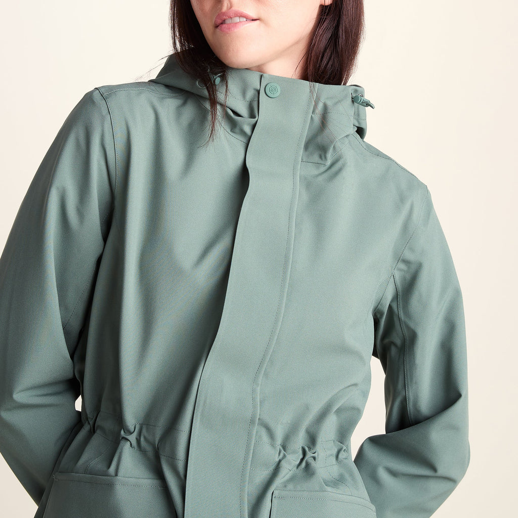 Burradon Womens Waterproof Jacket - Light Forest - Image 6
