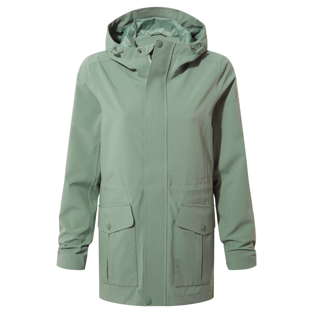 Burradon Womens Waterproof Jacket - Light Forest - Image 11