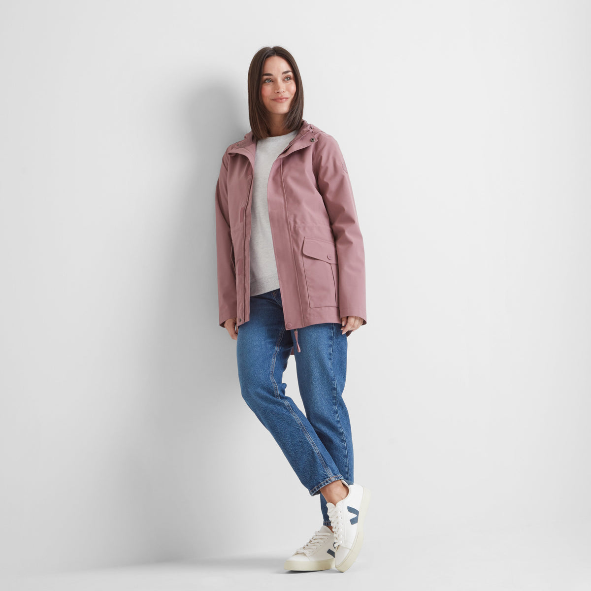 Burradon Womens Waterproof Jacket - Mauve - Image 2