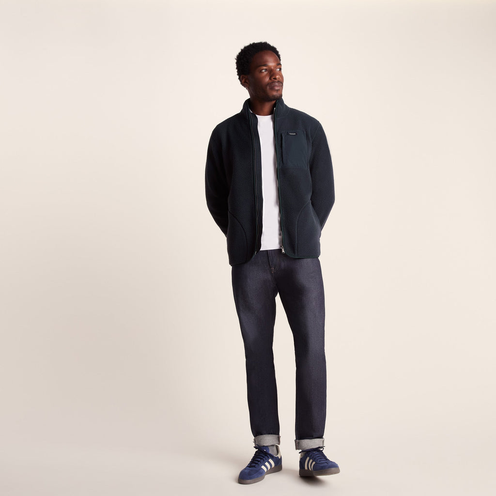 Cameron Mens Sherpa Fleece - Dark Indigo - Image 2
