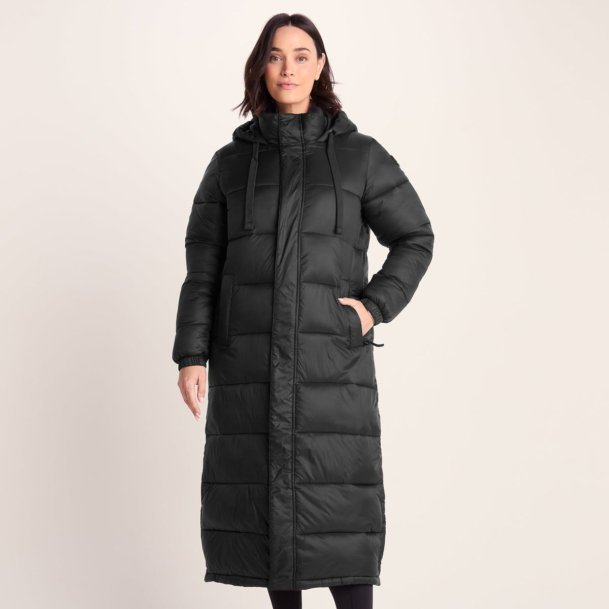 Cautley Womens Long Padded Shower Resistant Jacket - Black - Image 3