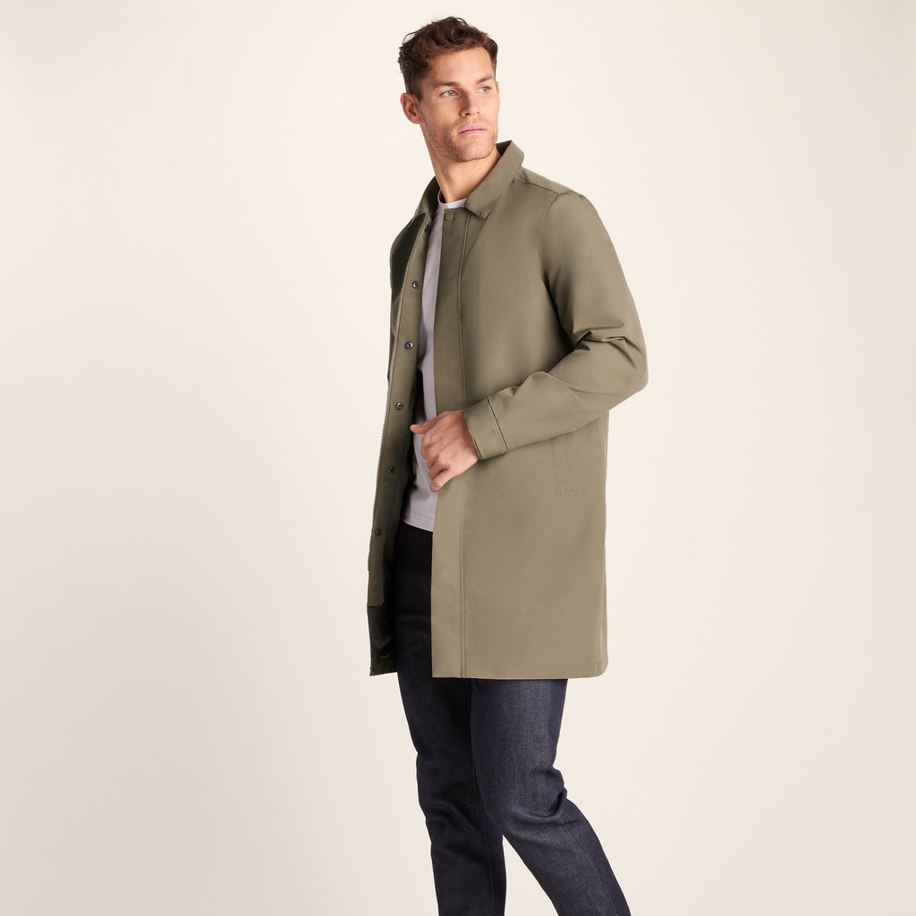 Chester Mens Waterproof Car Coat - Mushroom - Image 8