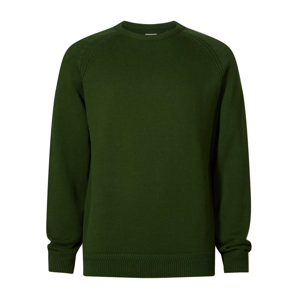 Chesney Mens Crew Neck Knit Jumper - Leaf Green - Image 6