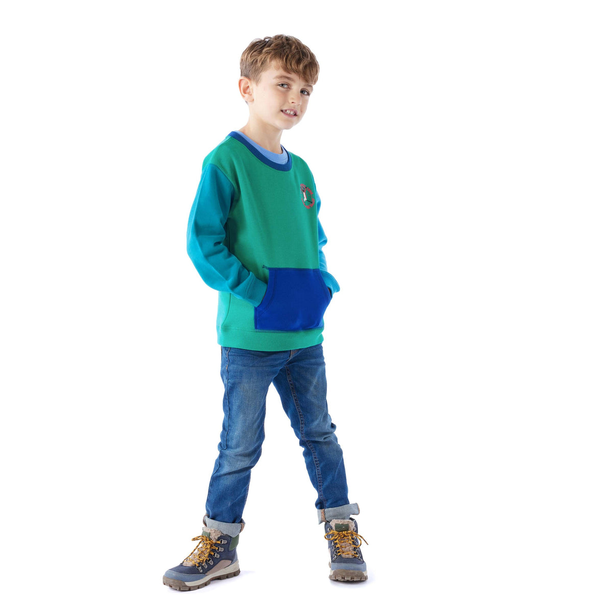 Cheviot Kids Shaun the Sheep Sweat - Jungle Green - Image 3
