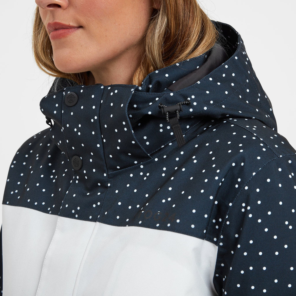 Cinder Womens Ski Jacket - Dark Indigo Confetti Print/Dark Indigo - Image 6