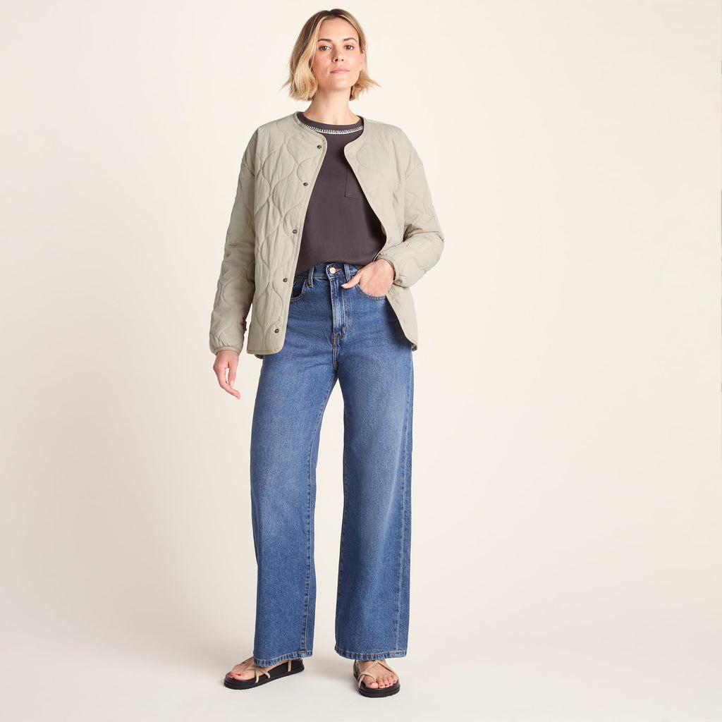 Cleadon Womens Relaxed Fit Shower Resistant Lightweight Insulated Jacket - Cool Beige - Image 2