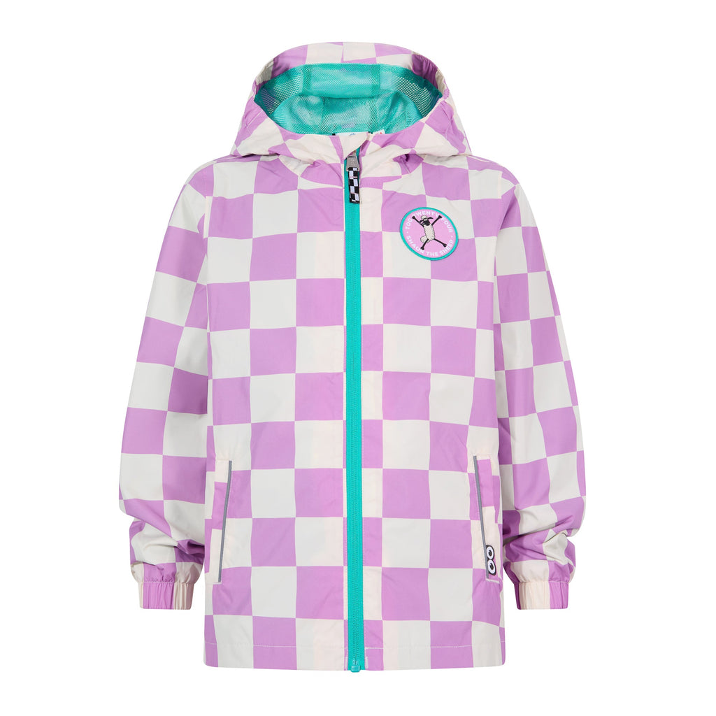 Cohampshire Kids Shaun the Sheep Waterproof Jacket - Lilac Haze/White Checkerboard - Image 10