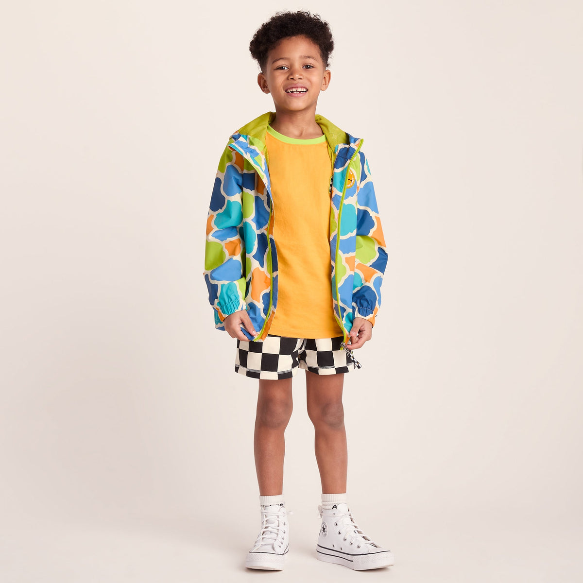 Cohampshire Kids Shaun the Sheep Waterproof Jacket - Lime Cloud Print - Image 6