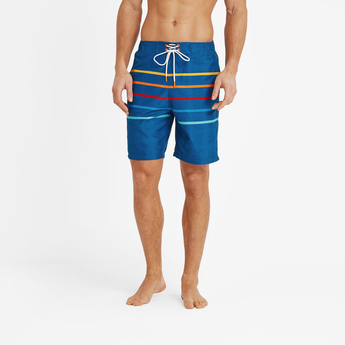 Colton Mens Swimming Shorts - Steel Blue Marl - Image 2