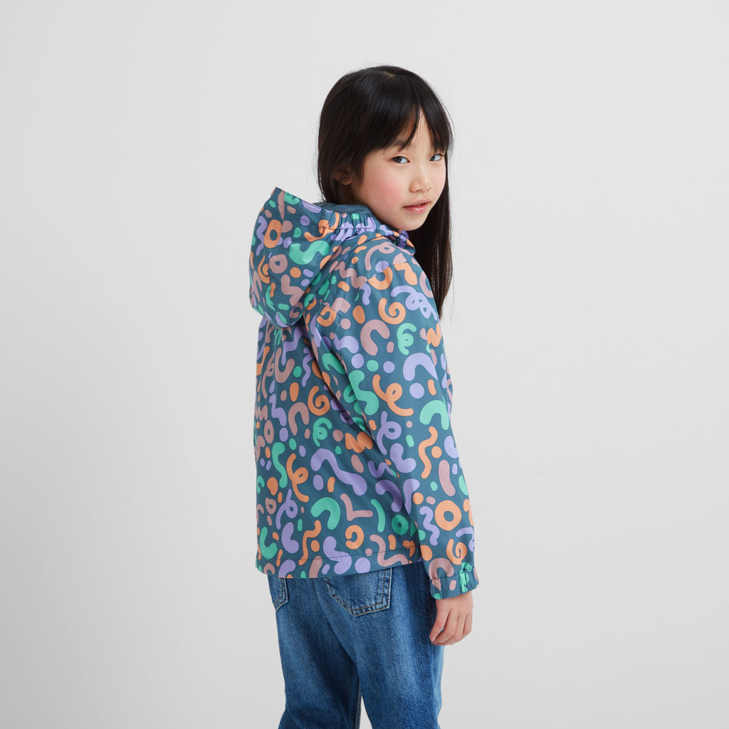 Copley Kids Waterproof Jacket - Blue Swirl Print - Image 4