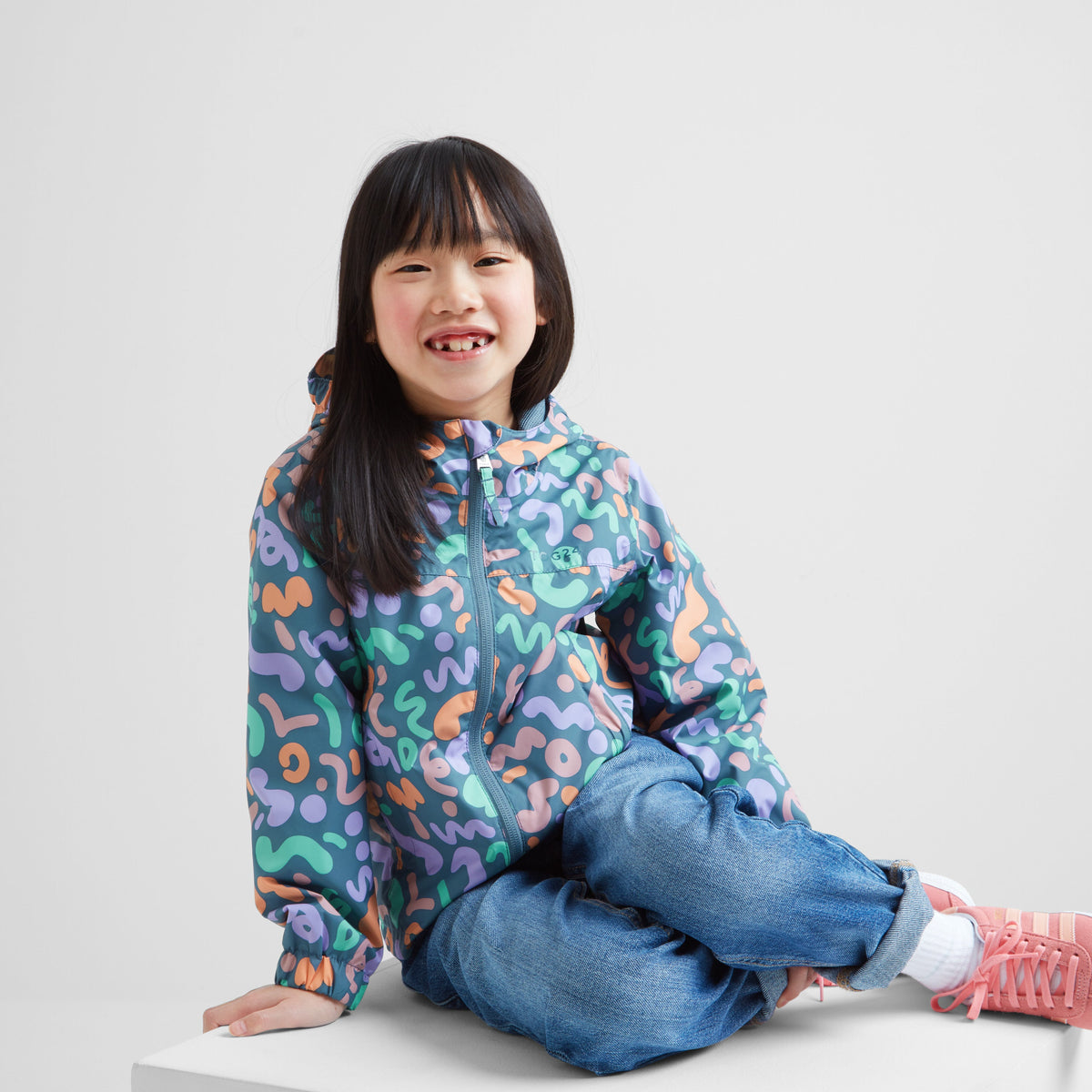 Copley Kids Waterproof Jacket - Blue Swirl Print