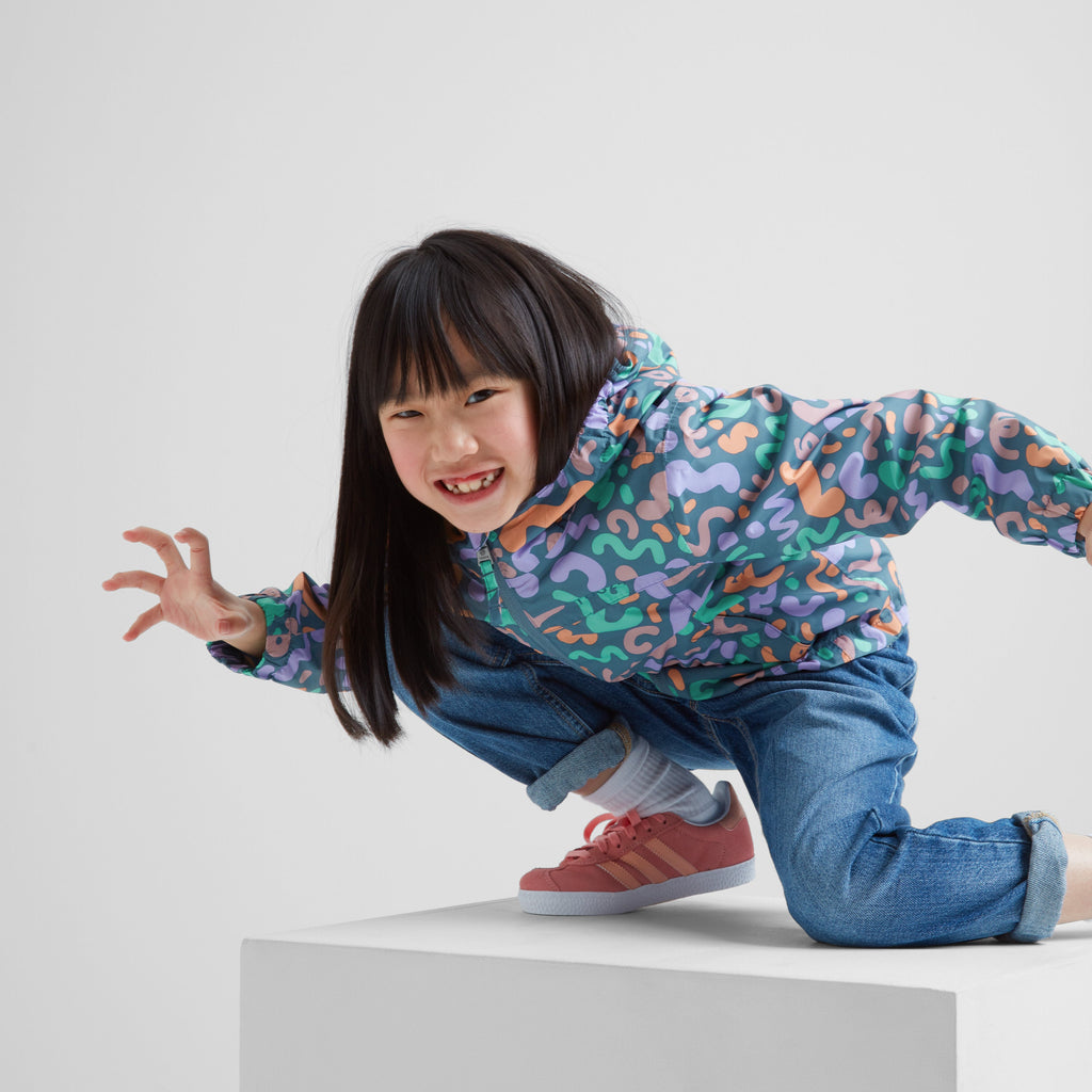 Copley Kids Waterproof Jacket - Blue Swirl Print - Image 5