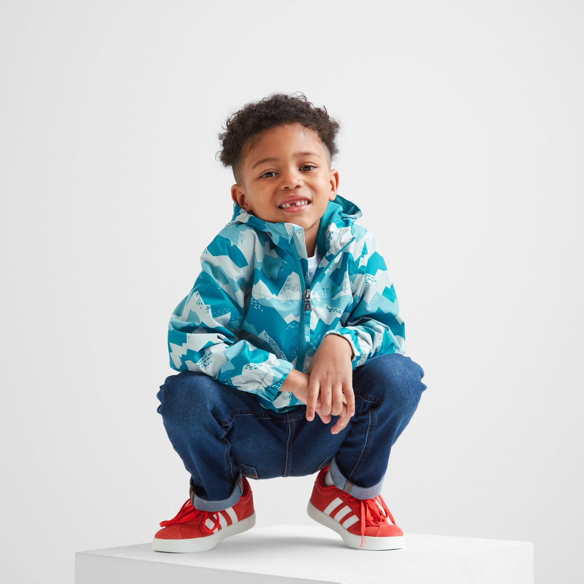 Copley Kids Waterproof Jacket - Mosaic Blue Mountain Print - Image 4