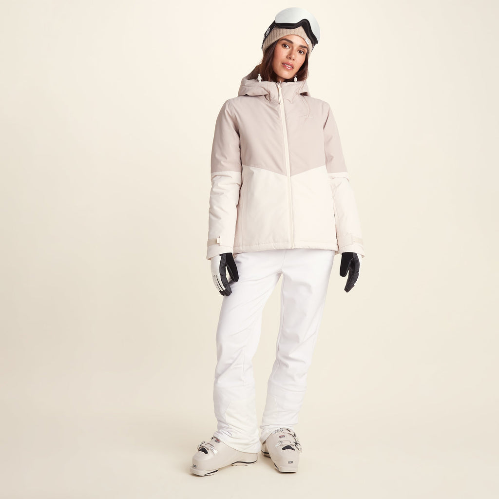 Corvara Womens Waterproof Insulated Ski Jacket - Simply Taupe - Image 2
