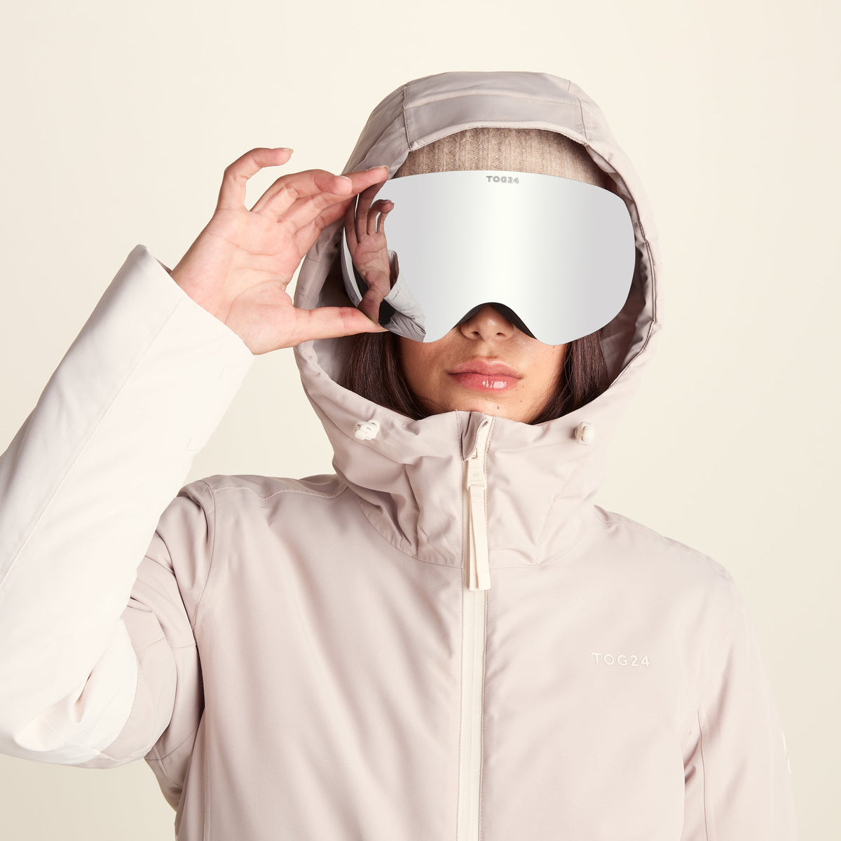 Corvara Womens Waterproof Insulated Ski Jacket - Simply Taupe - Image 12