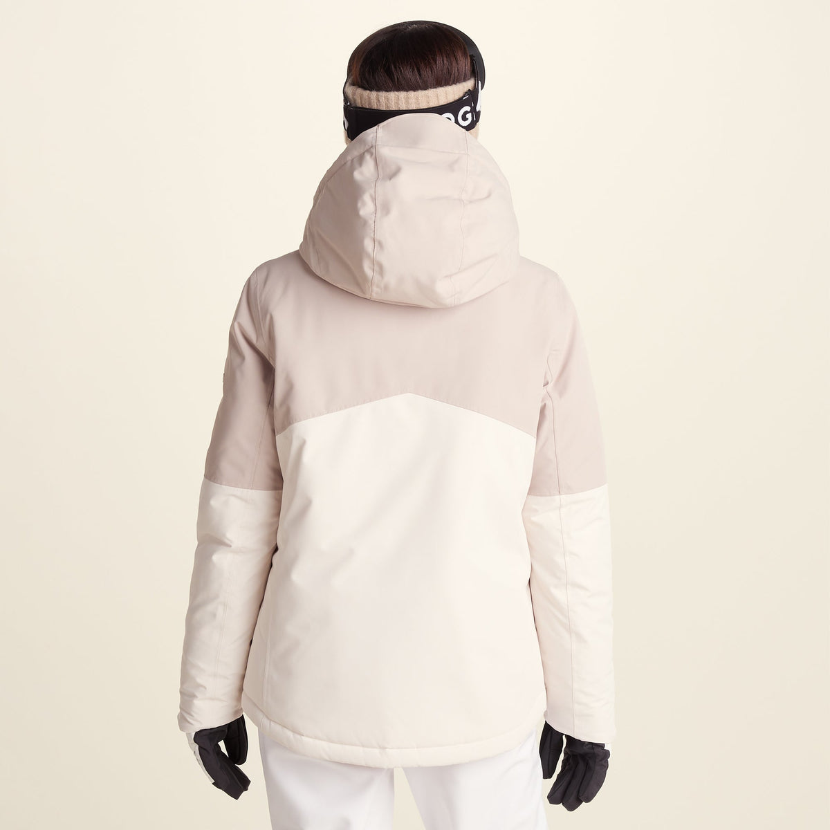 Corvara Womens Waterproof Insulated Ski Jacket - Simply Taupe - Image 3