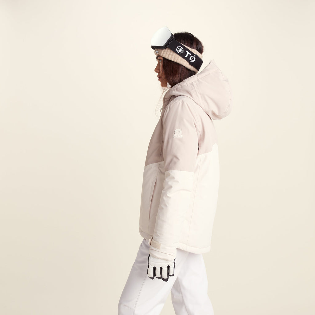Corvara Womens Waterproof Insulated Ski Jacket - Simply Taupe - Image 4