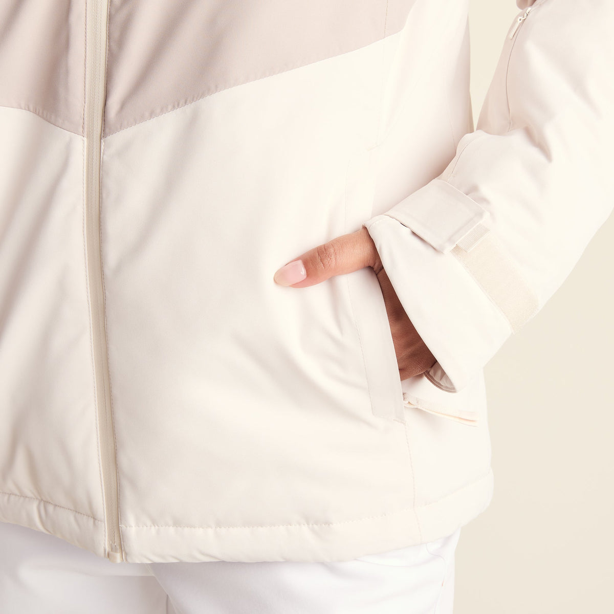 Corvara Womens Waterproof Insulated Ski Jacket - Simply Taupe - Image 7