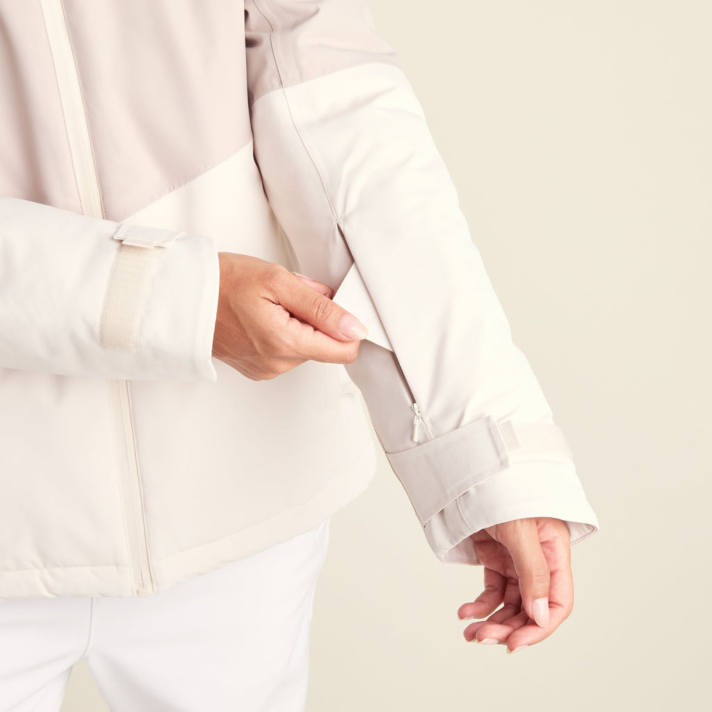 Corvara Womens Waterproof Insulated Ski Jacket - Simply Taupe - Image 9