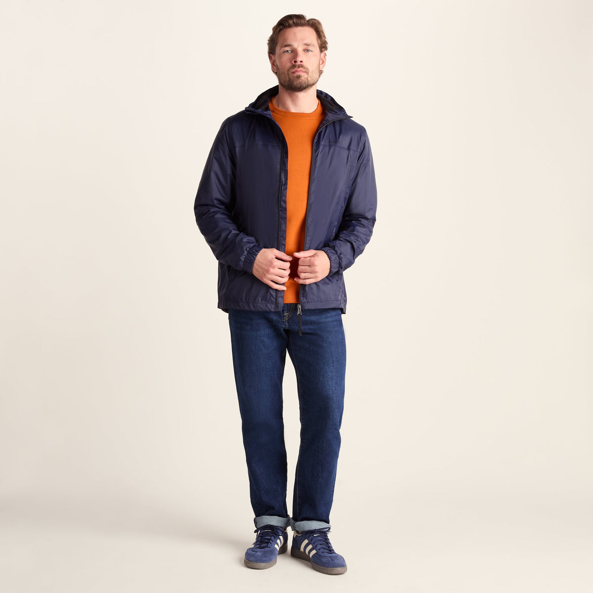 Craven Mens Waterproof Packaway Jacket - Navy - Image 2